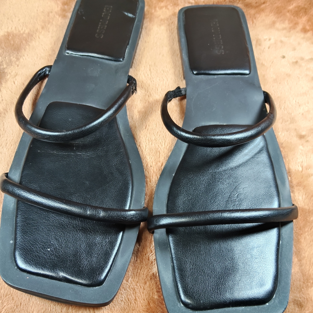 Express Black Strappy Sandals